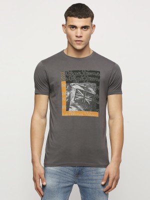 Pepe Jeans Printed Men Round Neck Grey T-Shirt