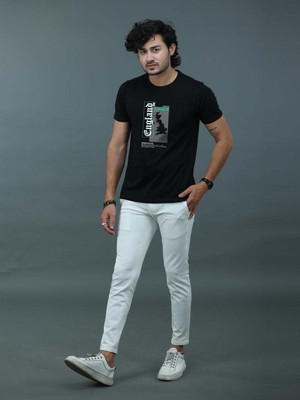 MAYUR CLOTHING Graphic Print Men Round Neck Black T-Shirt