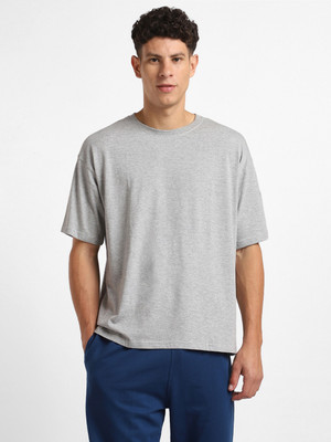 NOBERO Graphic Print Men Crew Neck Grey T-Shirt