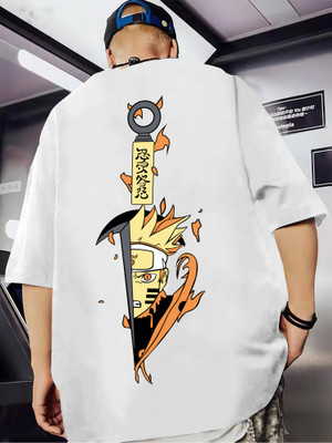 Jump Cuts Printed Men Round Neck White T-Shirt