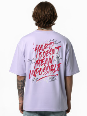 Fflirtygo Printed Men Round Neck Purple T-Shirt