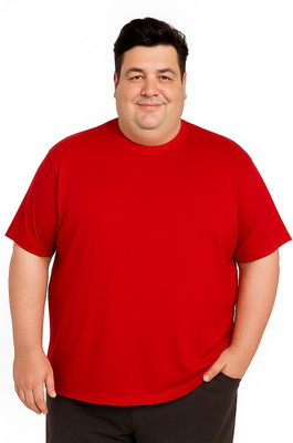 CELSIUS Solid Men Round Neck Red T-Shirt