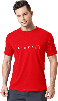 MOLASUS Printed Men Round Neck Red T-Shirt