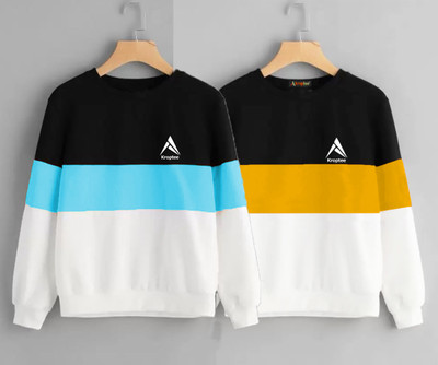 Kroptee Full Sleeve Color Block Women Sweatshirt