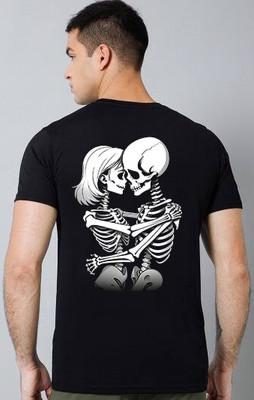 vikodhaya Printed Men Round Neck Black T-Shirt