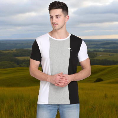 FARICON Solid Men Round Neck Multicolor T-Shirt