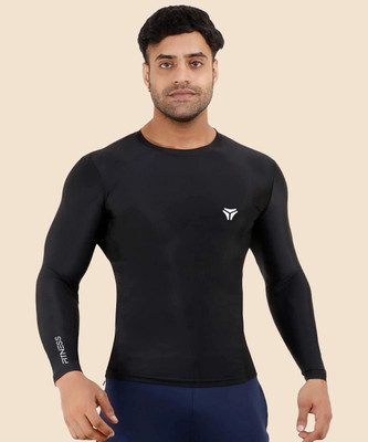Kyk Solid Men Round Neck Black T-Shirt