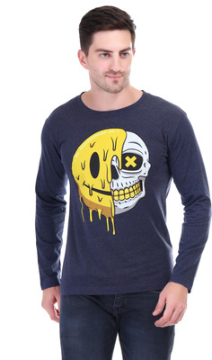 SWSATIKA VASTRAM Printed Men Round Neck Black T-Shirt