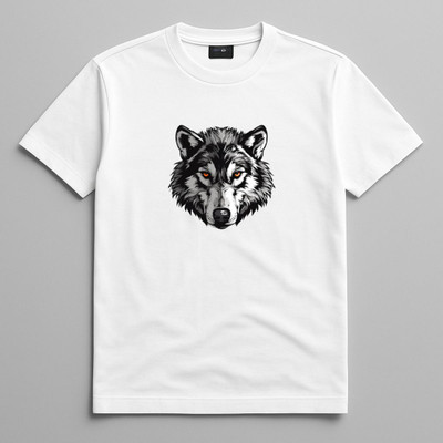RIVONN Graphic Print Men Round Neck White T-Shirt