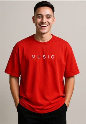 UrGear Printed Men Round Neck Red T-Shirt