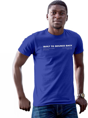 Fighterhero Printed Men Round Neck Blue T-Shirt