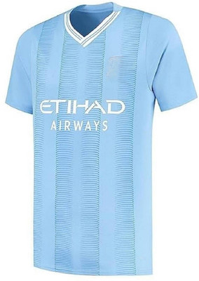 Smv Printed, Typography Men Round Neck Light Blue T-Shirt