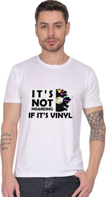 AZAADGARMENT Printed Men Round Neck White T-Shirt