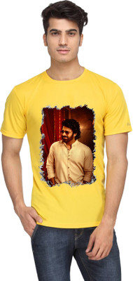 Tee Gallery Printed Men Round Neck Yellow T-Shirt