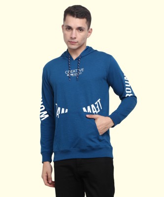 V-MART Striped Men Henley Neck Blue T-Shirt