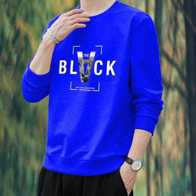 Beaumen Printed Men Round Neck Blue T-Shirt