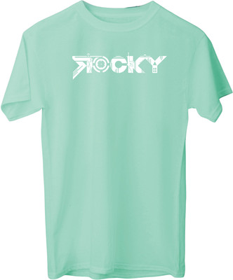 VIRAJ VINTAGE Printed Men Round Neck Light Blue T-Shirt