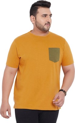 DAAWEAR OUTFITS Solid Men Round Neck Yellow T-Shirt