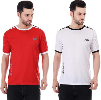 NEEPRI Printed Men Round Neck Multicolor T-Shirt