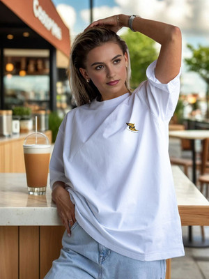 Moda Rapido Solid Women Round Neck White T-Shirt
