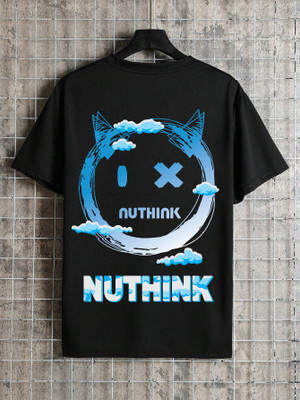 Manlino Printed Men Round Neck Black T-Shirt