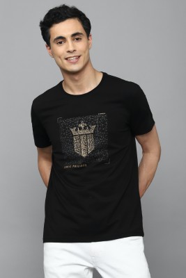 LOUIS PHILIPPE Graphic Print Men Round Neck Black T-Shirt