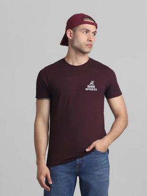Risk Sports Printed Men Round Neck Green T-Shirt