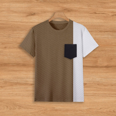 TANNU FAB Self Design Men Round Neck Multicolor T-Shirt