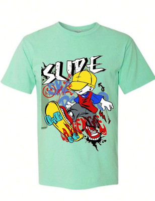 MAYANK CREATION Printed Women Round Neck Light Green T-Shirt