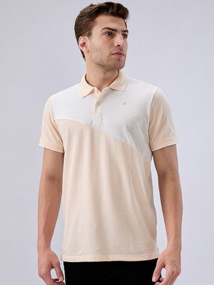 KILLER Colorblock Men Polo Neck Pink T-Shirt