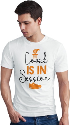 Seek Buy Love Printed Men Round Neck White T-Shirt