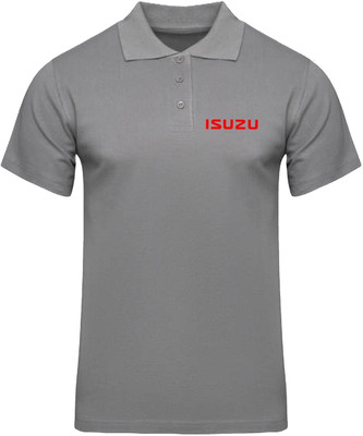 GoobyDooby Self Design, Solid, Sporty Couple Polo Neck Grey T-Shirt