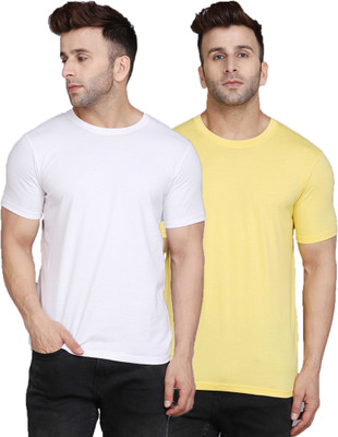 MINISTRY OF FRIENDS Solid Men Round Neck Multicolor T-Shirt