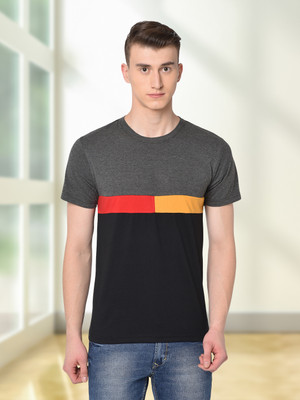 UNICUS APPAREL Colorblock Men Round Neck Multicolor T-Shirt