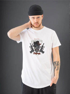 Moda Rapido Printed Men Round Neck White T-Shirt
