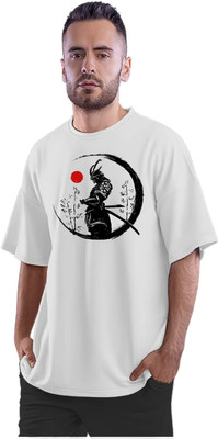 KRYONIX Printed Men Round Neck White T-Shirt