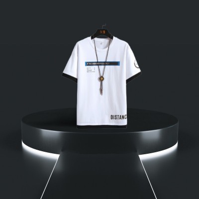 THUNDER PLANET Printed Men Round Neck White T-Shirt