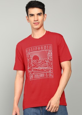 LEVI'S Printed Men Round Neck Red T-Shirt