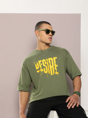 Kook N Keech Printed Men Round Neck Green T-Shirt