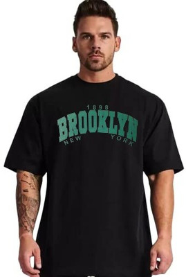 Shakuntla Fashion Printed Men Round Neck Black T-Shirt