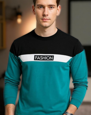 Teezler Printed Men Round Neck Green T-Shirt