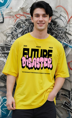 Smartees Printed Men Round Neck Yellow T-Shirt