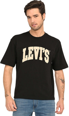 LEVI'S Graphic Print Men Crew Neck Black T-Shirt