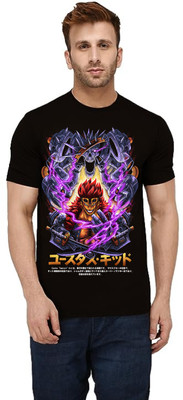 sova legacy Printed Men Round Neck Black T-Shirt
