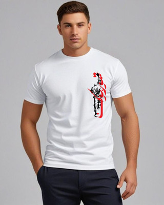 ADDYLIFESTYLE Graphic Print Men Round Neck White T-Shirt