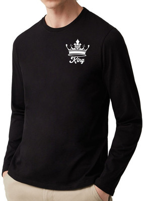 BESTEESCLOTHING Printed, Typography, Solid Men Round Neck White, Black T-Shirt