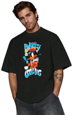 Ericia Printed Men Polo Neck Black T-Shirt