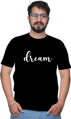 AWARA BACHA Printed Men Round Neck Black T-Shirt