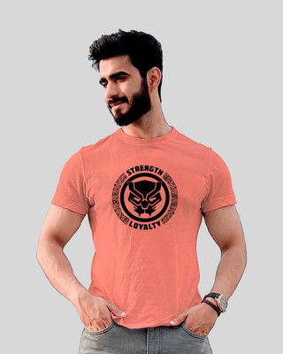JP Creation Printed Men Round Neck Pink T-Shirt