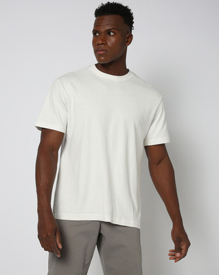 GAP Solid Men Round Neck White T-Shirt
